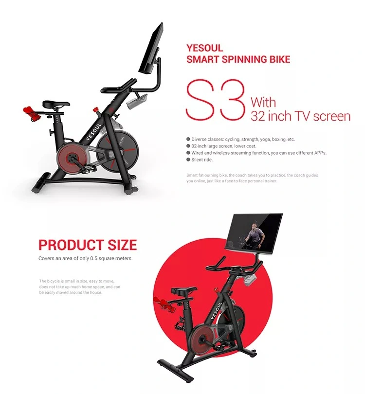 Smart Home Use Exercise Bike with 32 Inches TV Projectable Screen Spinning Bike