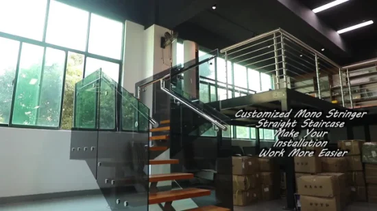 Wood Stair Landing Steel Beam Wooden Staircase Stairs